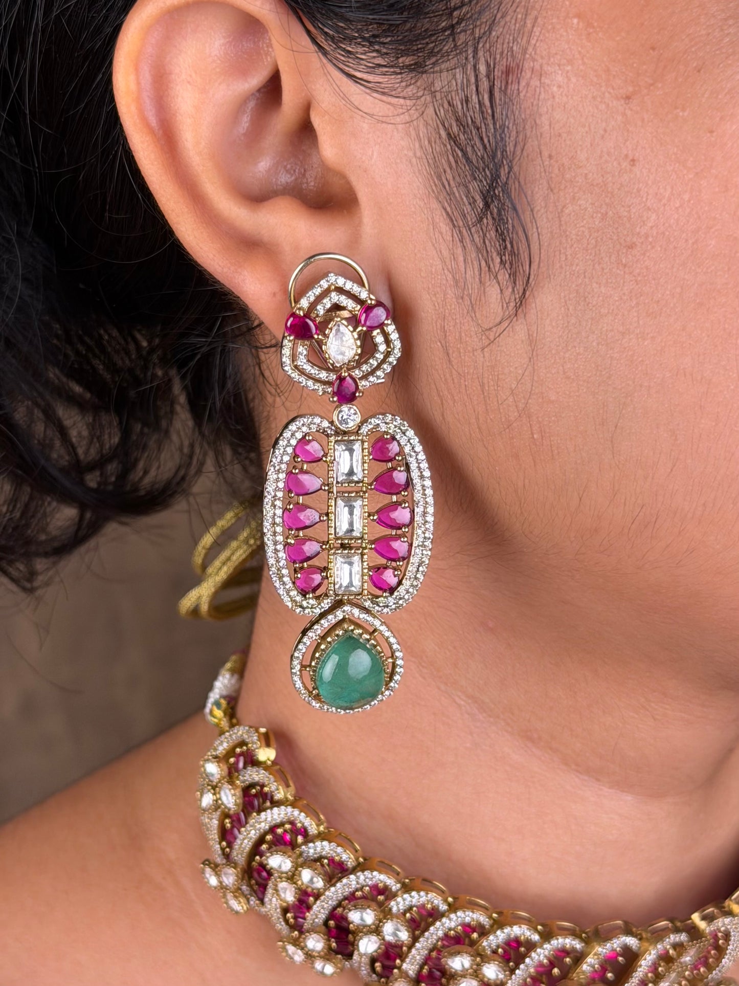 Rutzz Jaipuri Kundan Necklace Set