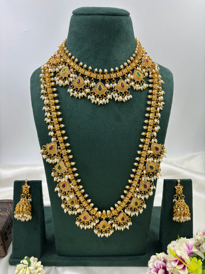 DEVI TRADITIONAL GOLD PLATED COMBO SET