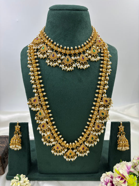 DEVI TRADITIONAL GOLD PLATED COMBO SET