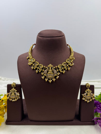 Pooja South Temple Necklace Set