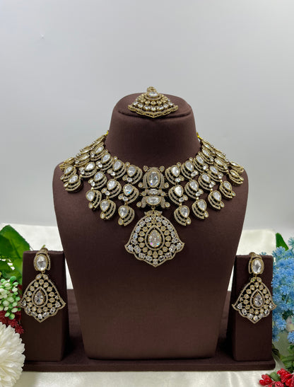 Kanti Victorian Moissanite Semi Bridal Set