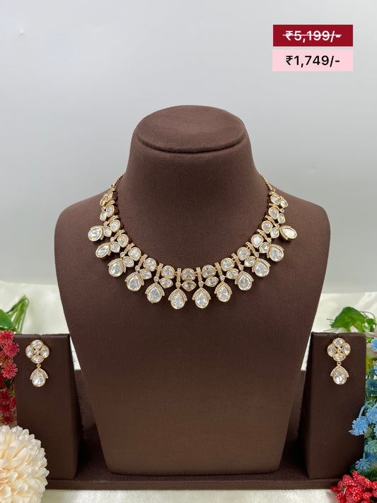 Laurita Moissanite Kundan Necklace