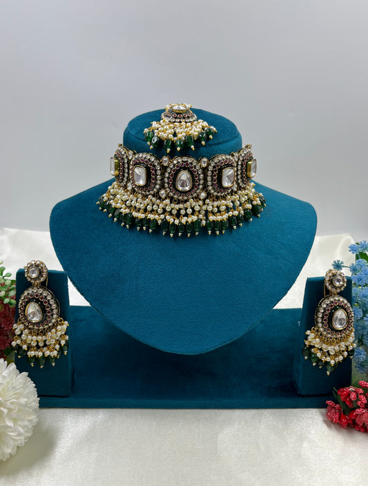Arpita Polki Kundan Choker Necklace Set