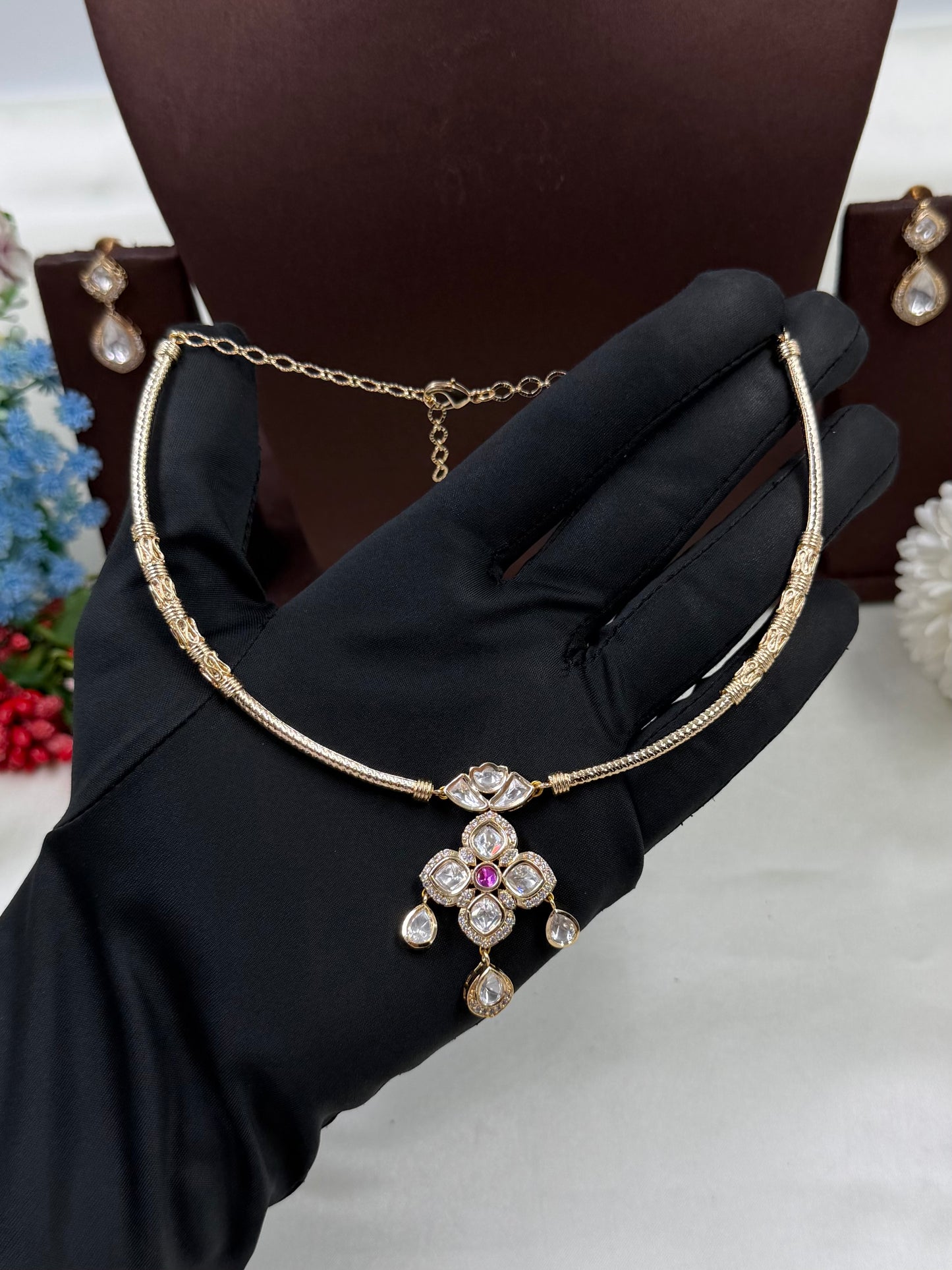 Hailey Moissanite Hasli Necklace