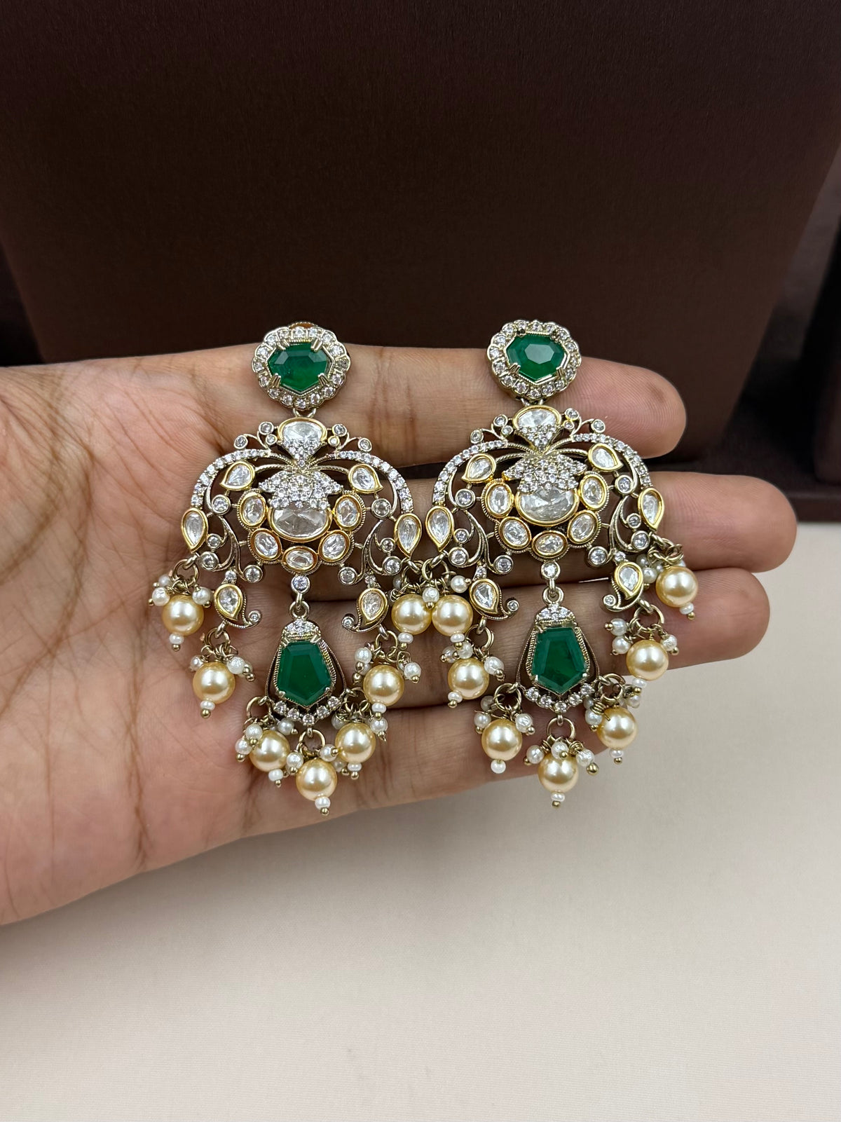 Sandhya Victorian Moissanite Choker Necklace Set