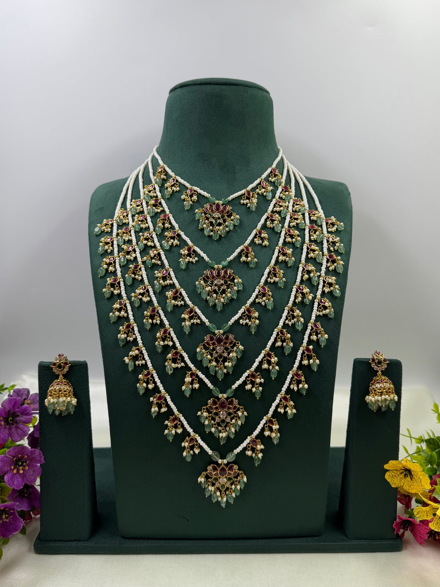 Elena Traditional Five Layering Long Necklace