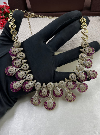 Vinita Victorian American Diamond Necklace
