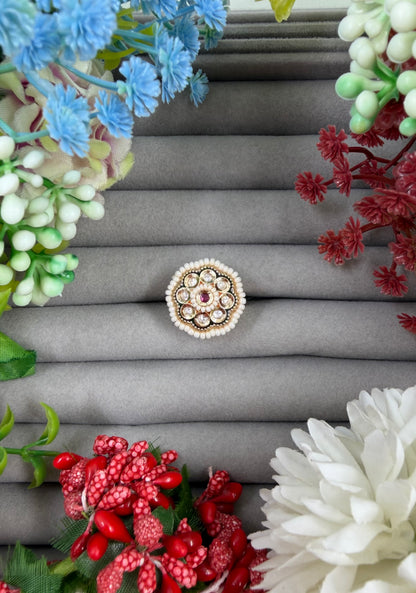 Amaze Premium Moissanite Kundan Fingering