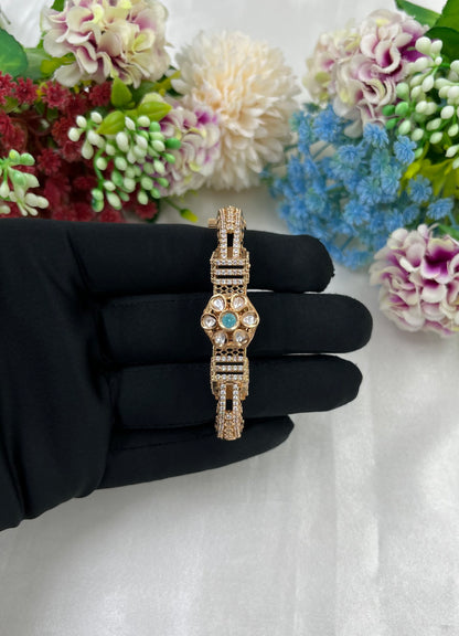 Royal Moissanite Kundan bracelet (Openable)