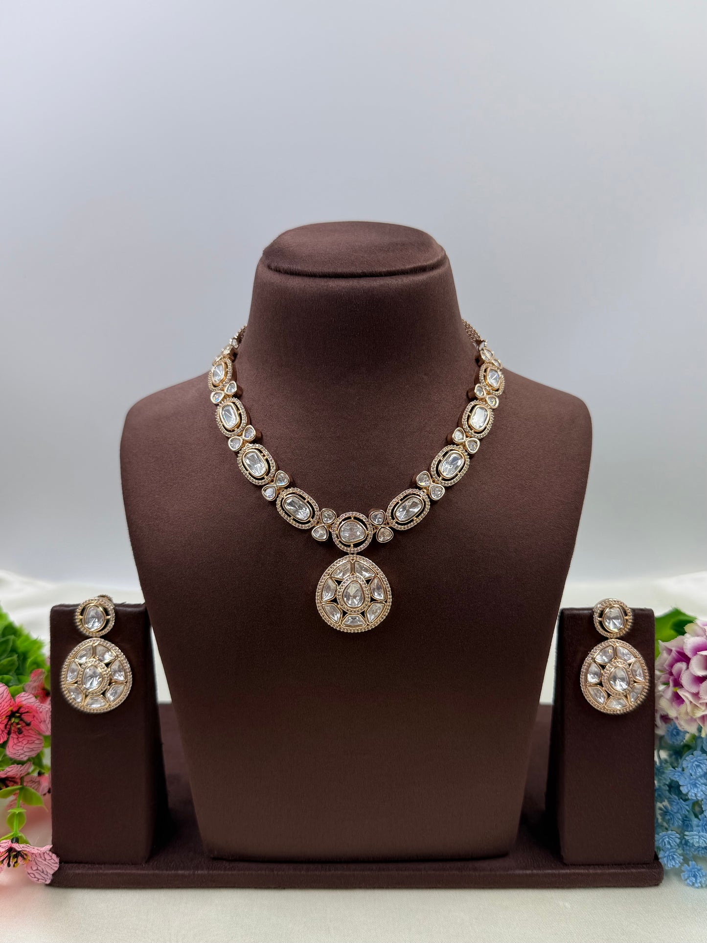 Divya Moissanite Necklace Set