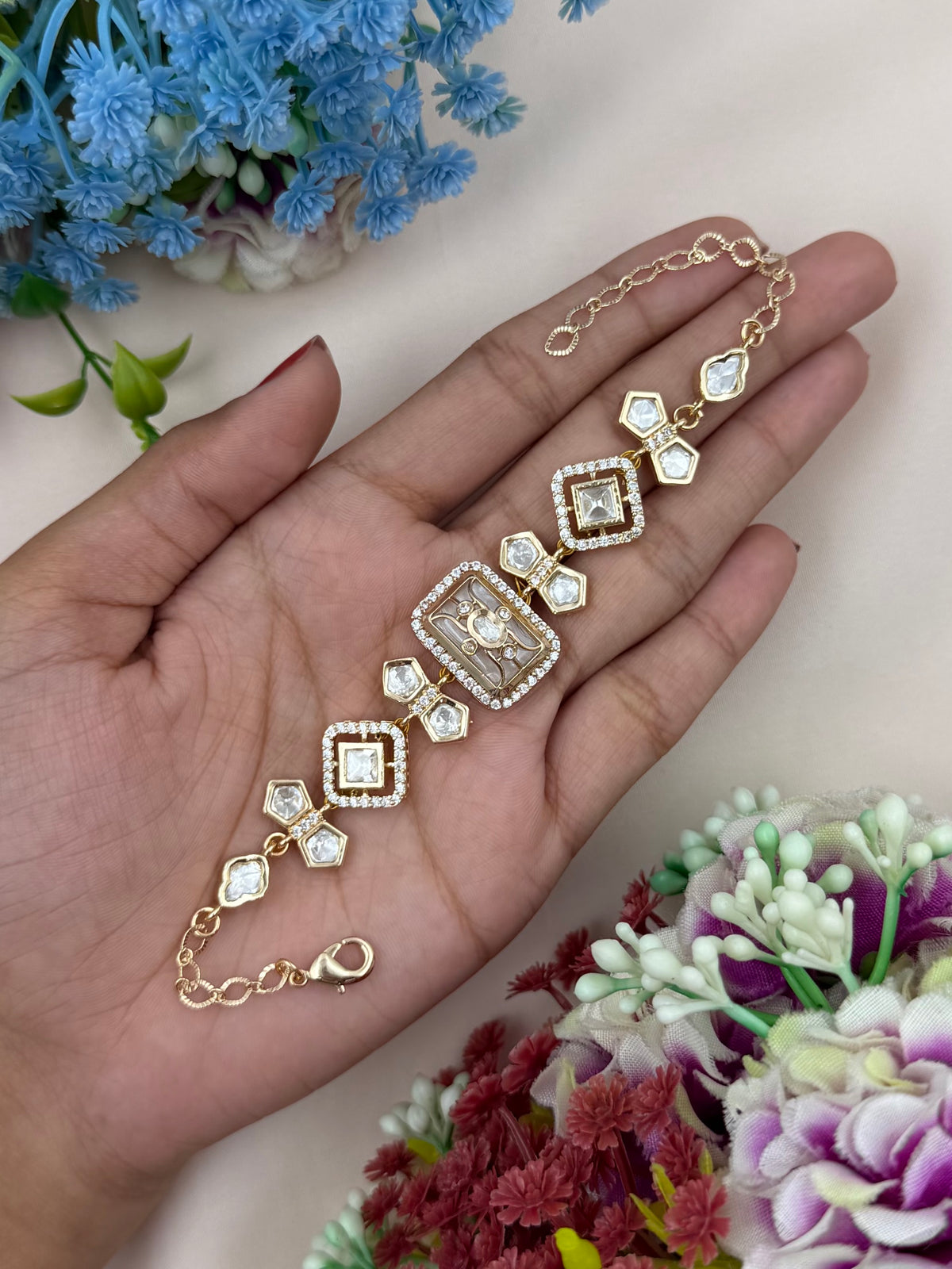 Gowri Moissanite Bracelet (Adjustable)