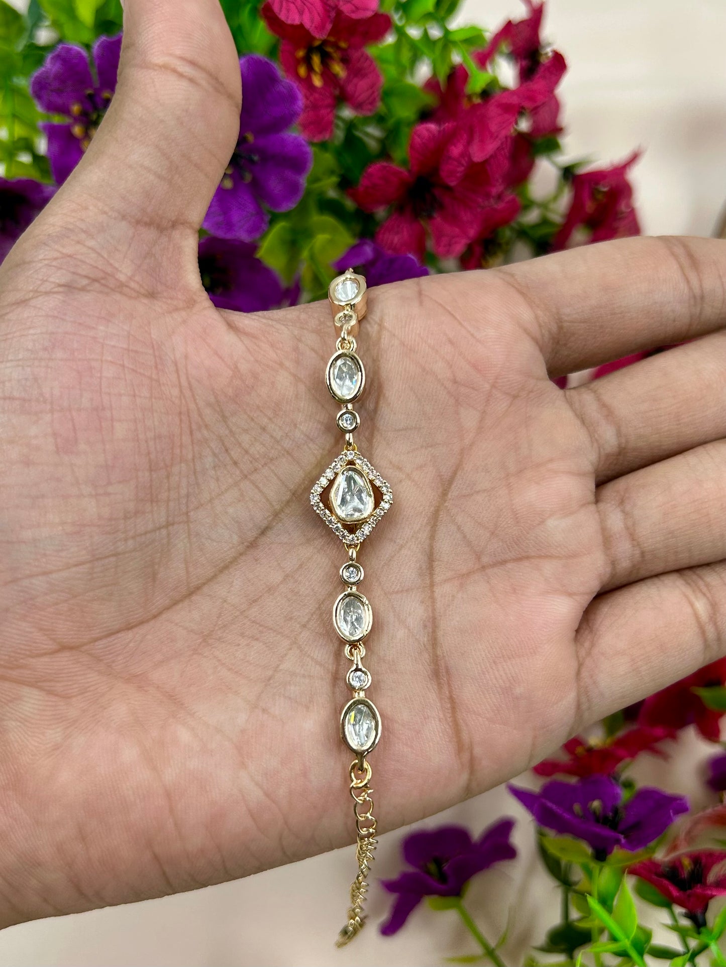 Manu Moissanite Bracelet (Adjustable)