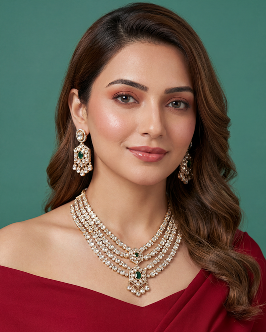 Rita Moissanite Four Layer Necklace