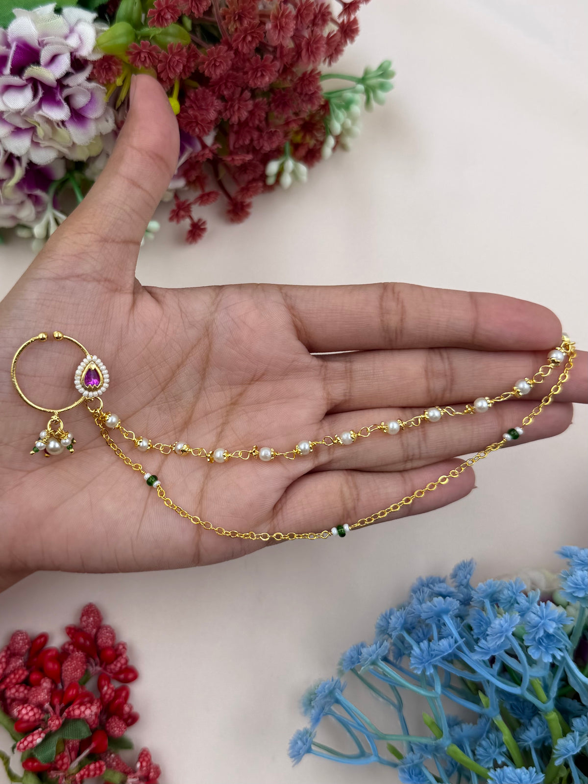 Krishna Traditional Indian Nose Ring
