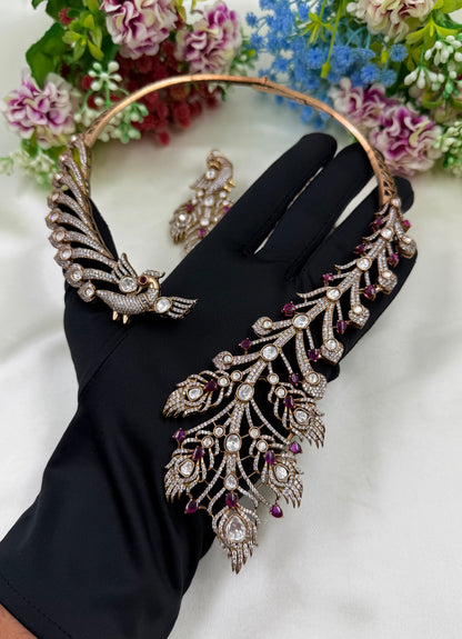 Ayushi Jaipuri Kundan Hasli Set