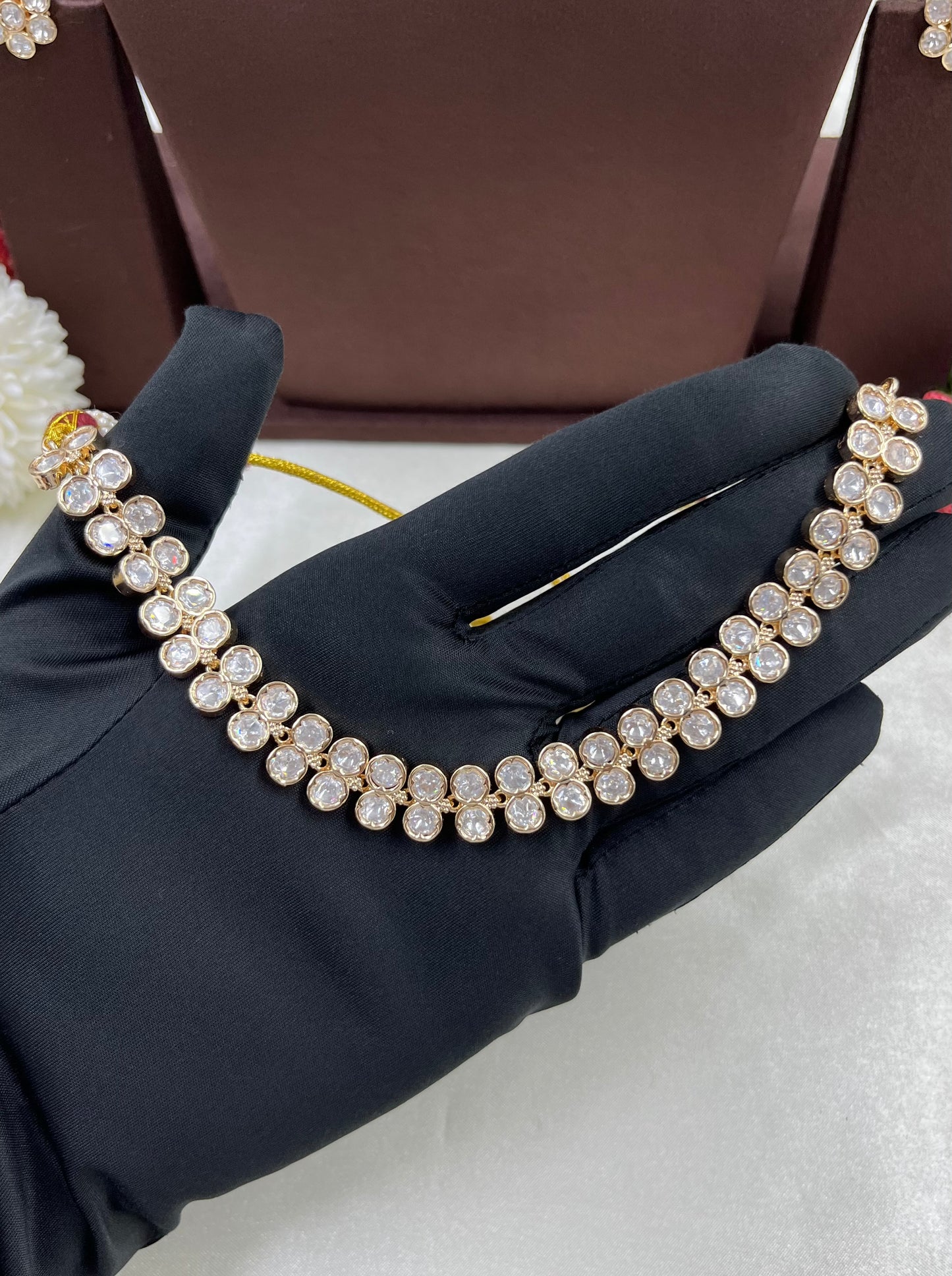 Aanya Moissanite Kundan Necklace Set