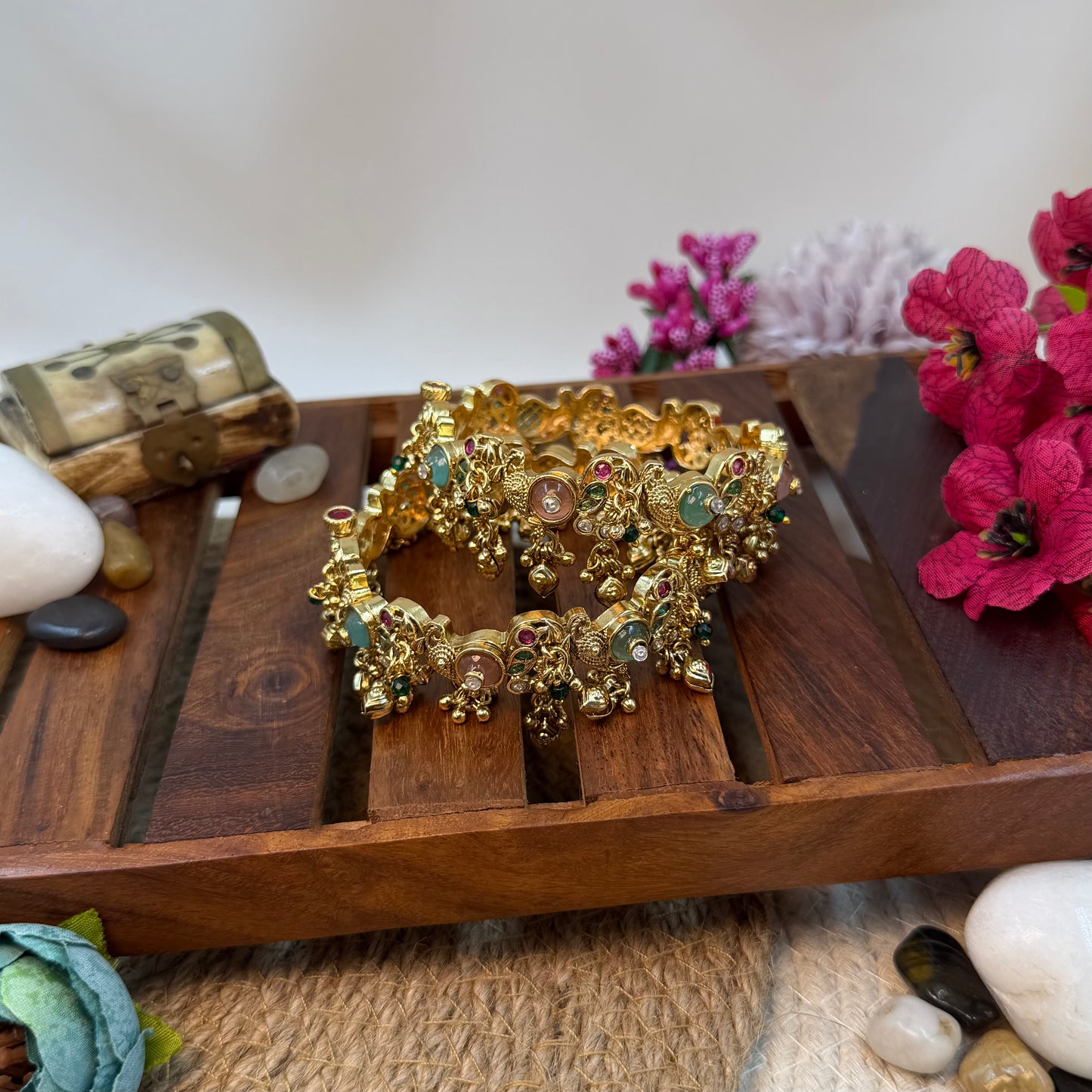 Nitya Heritage Pastel Bangles (Openable)