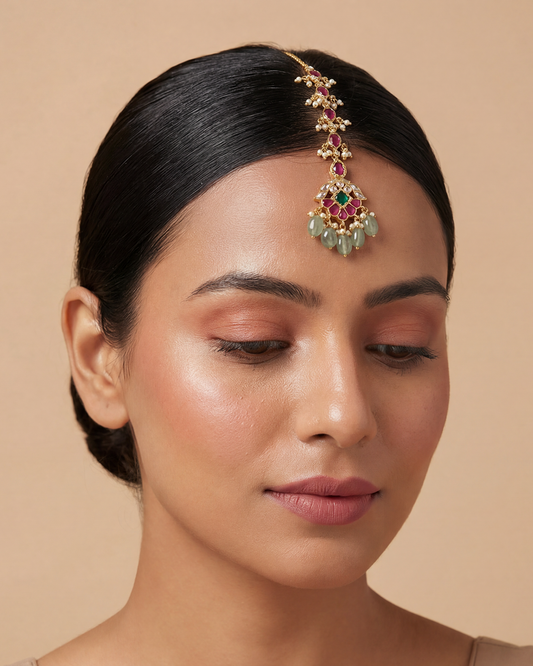 Akshara Pachi Kundan Mang Tika