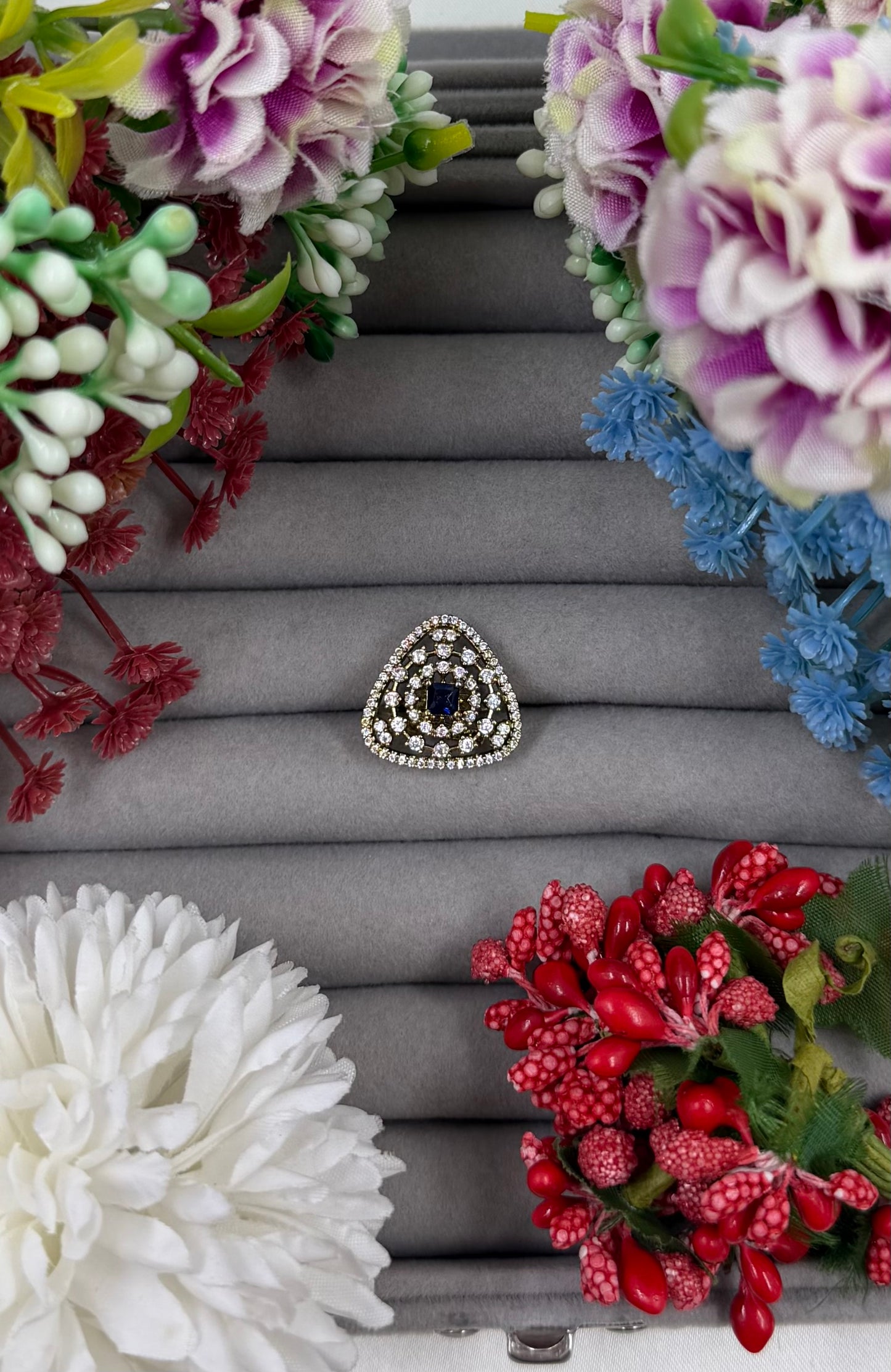 Zarna Victorian American Diamond Ring (Adjustable)