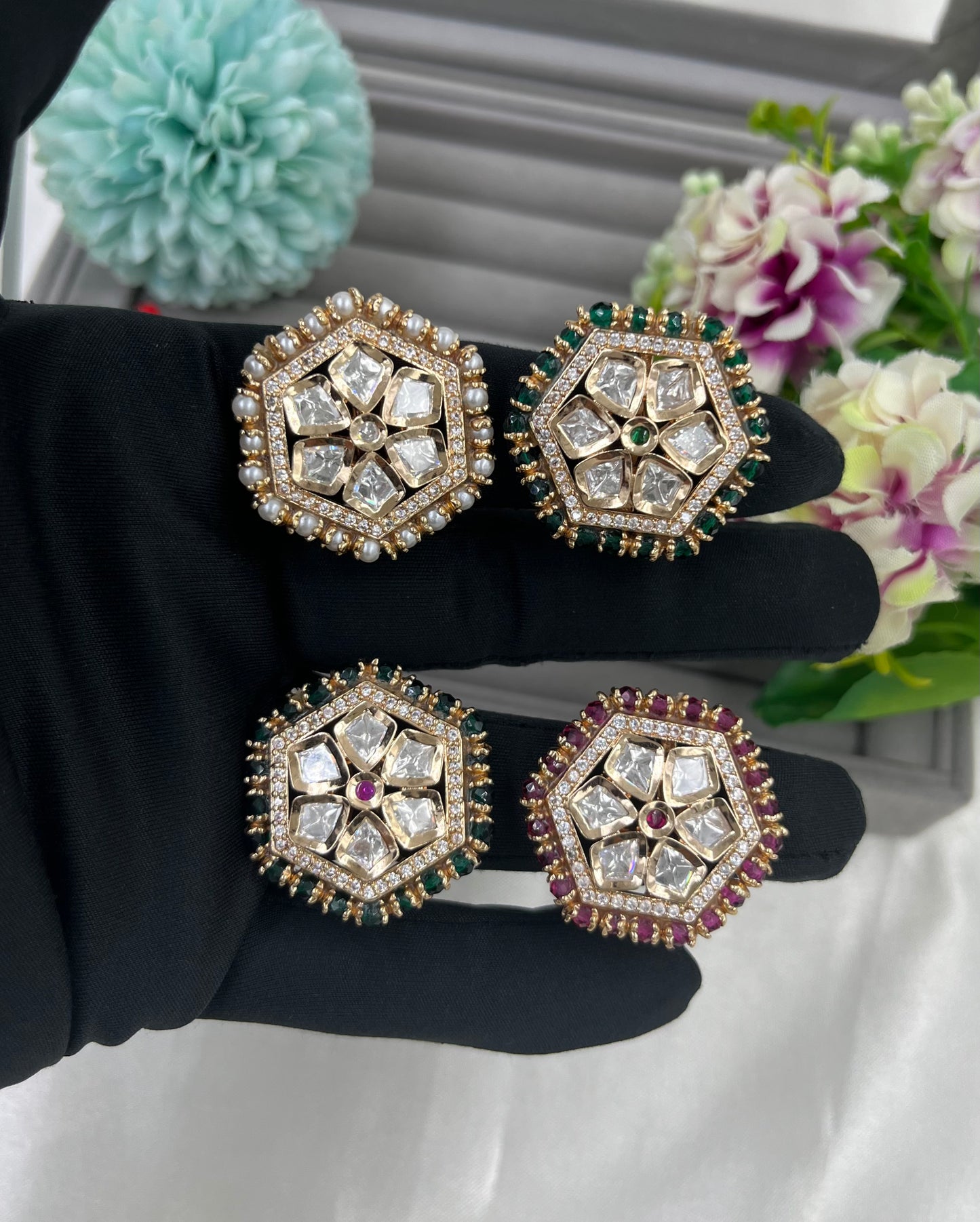 Haath Phool Moissanite Ring