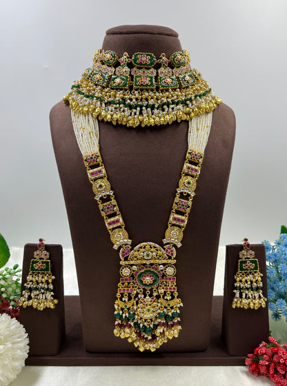 Sura Pachi Kundan Combo Set