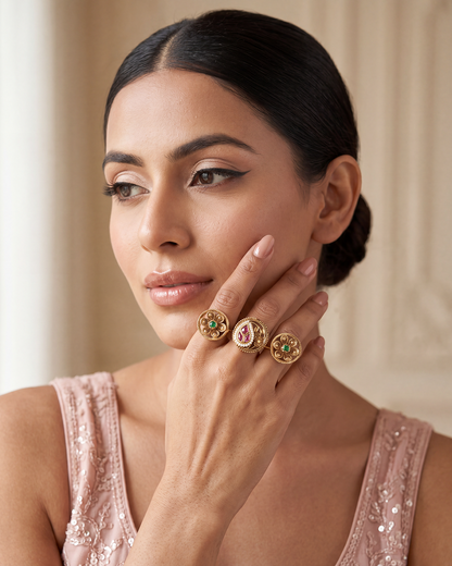 Pooja Heritage Ring (Adjustable)