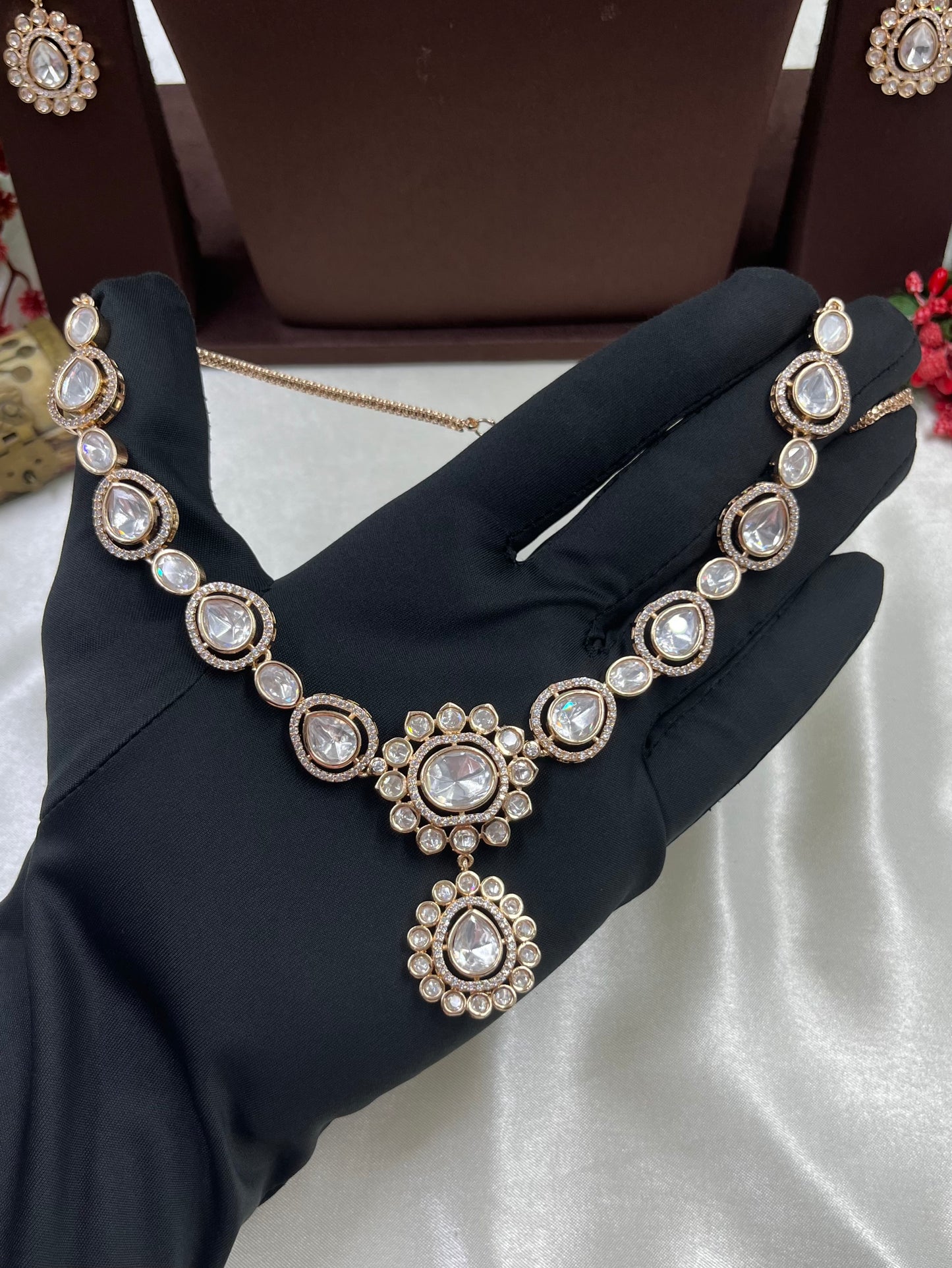 Zoya Moissanite Kundan Necklace