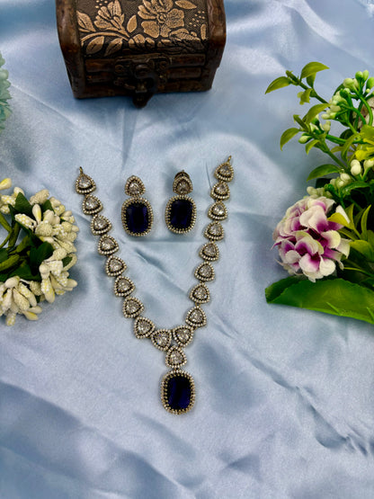 VICTORIAN DELICATE AD CZ NECKLACE