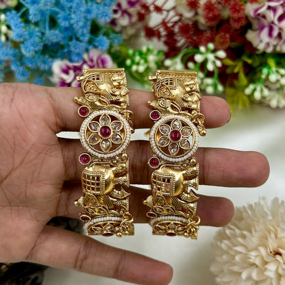 Ritu Heritage Temple Bangles (Openable)
