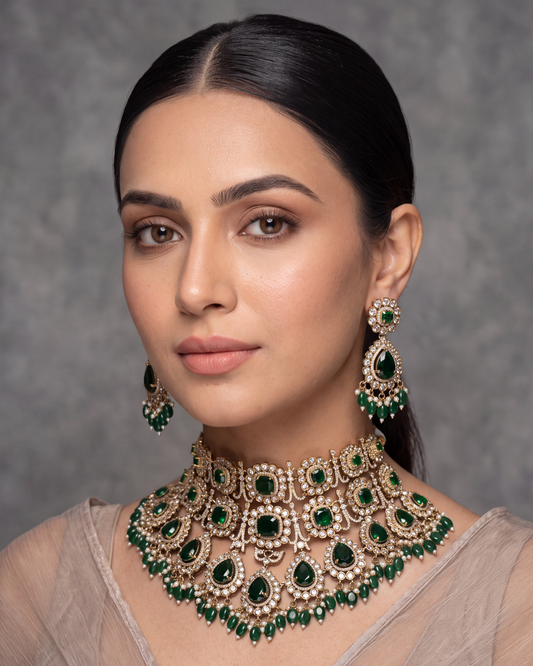 Rasika Premium Victorian Choker Necklace Set