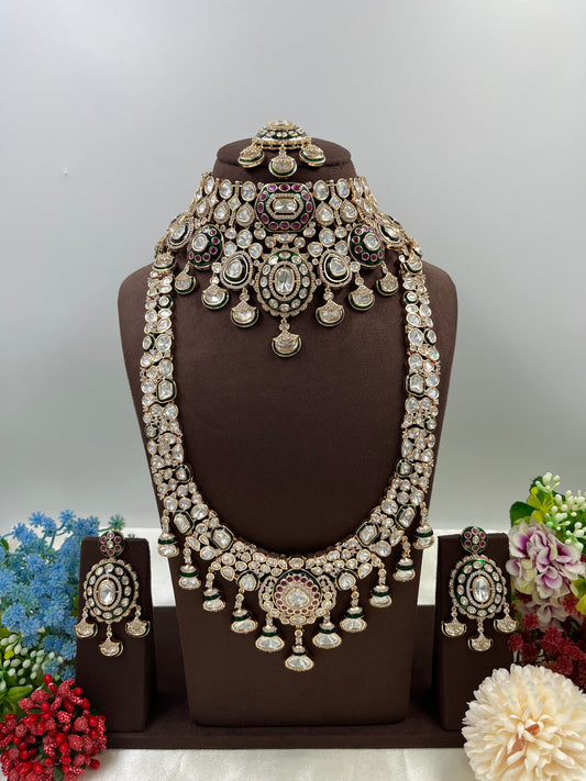 Vaidhi Moissanite Kundan Bridal Set