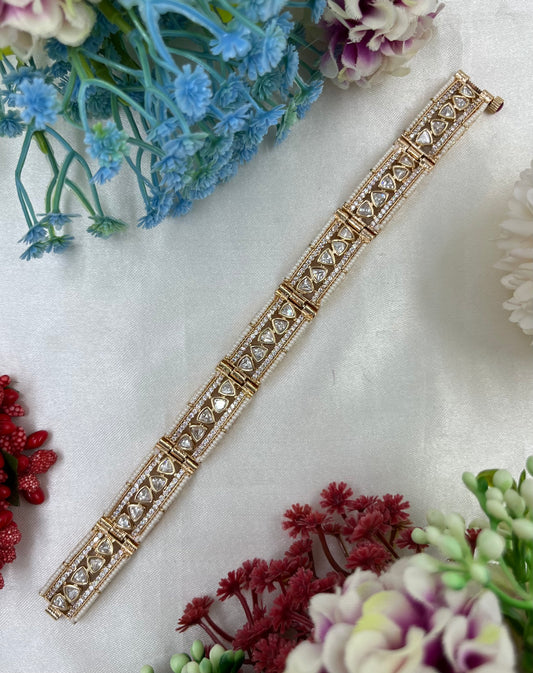 Arpita Moissanite Kundan Bracelet