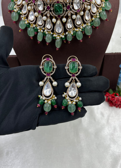 Brinda Jaipuri Moissanite Kundan Choker Necklace