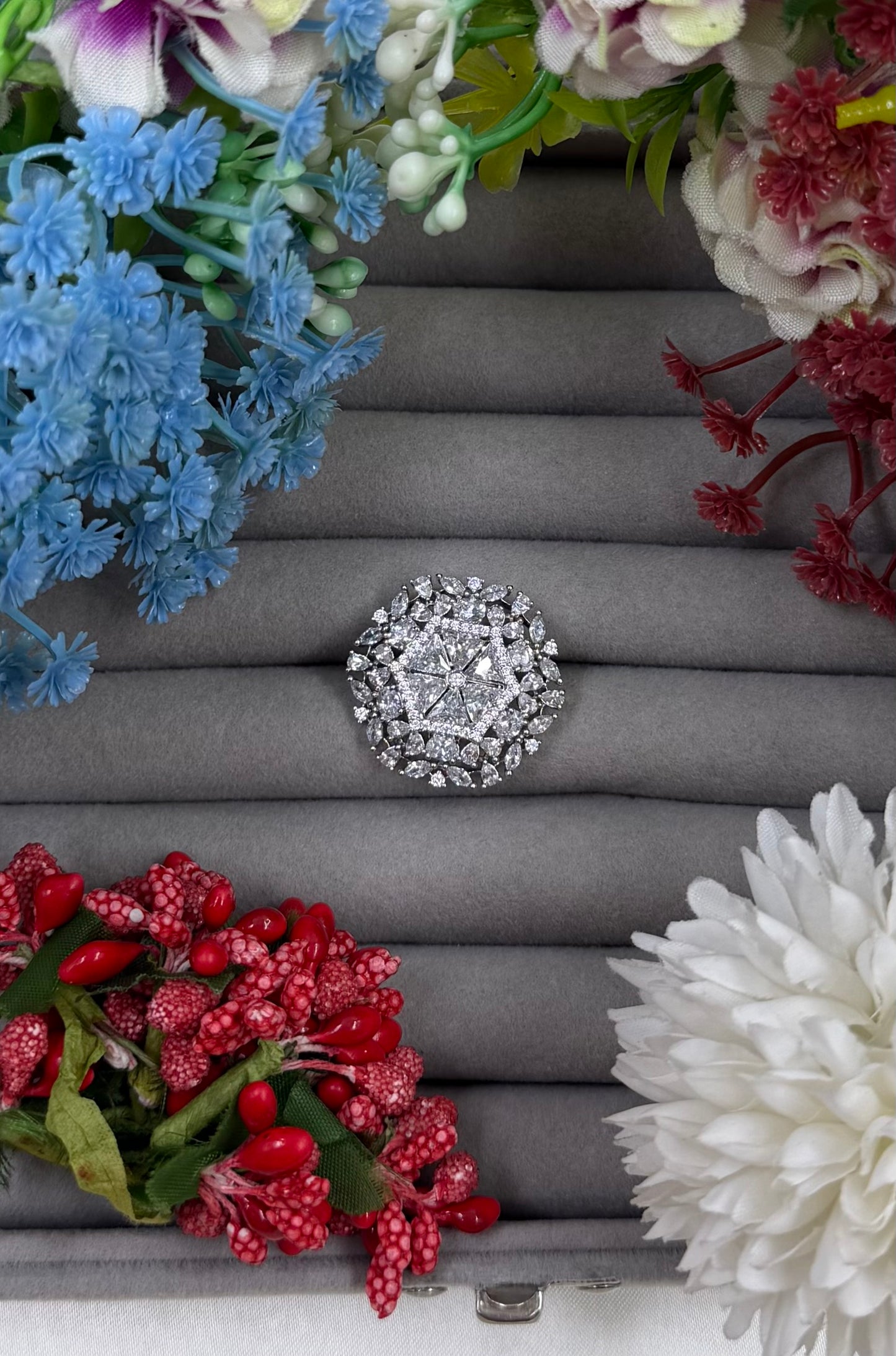 Sabrina American Diamond Ring (Adjustable)