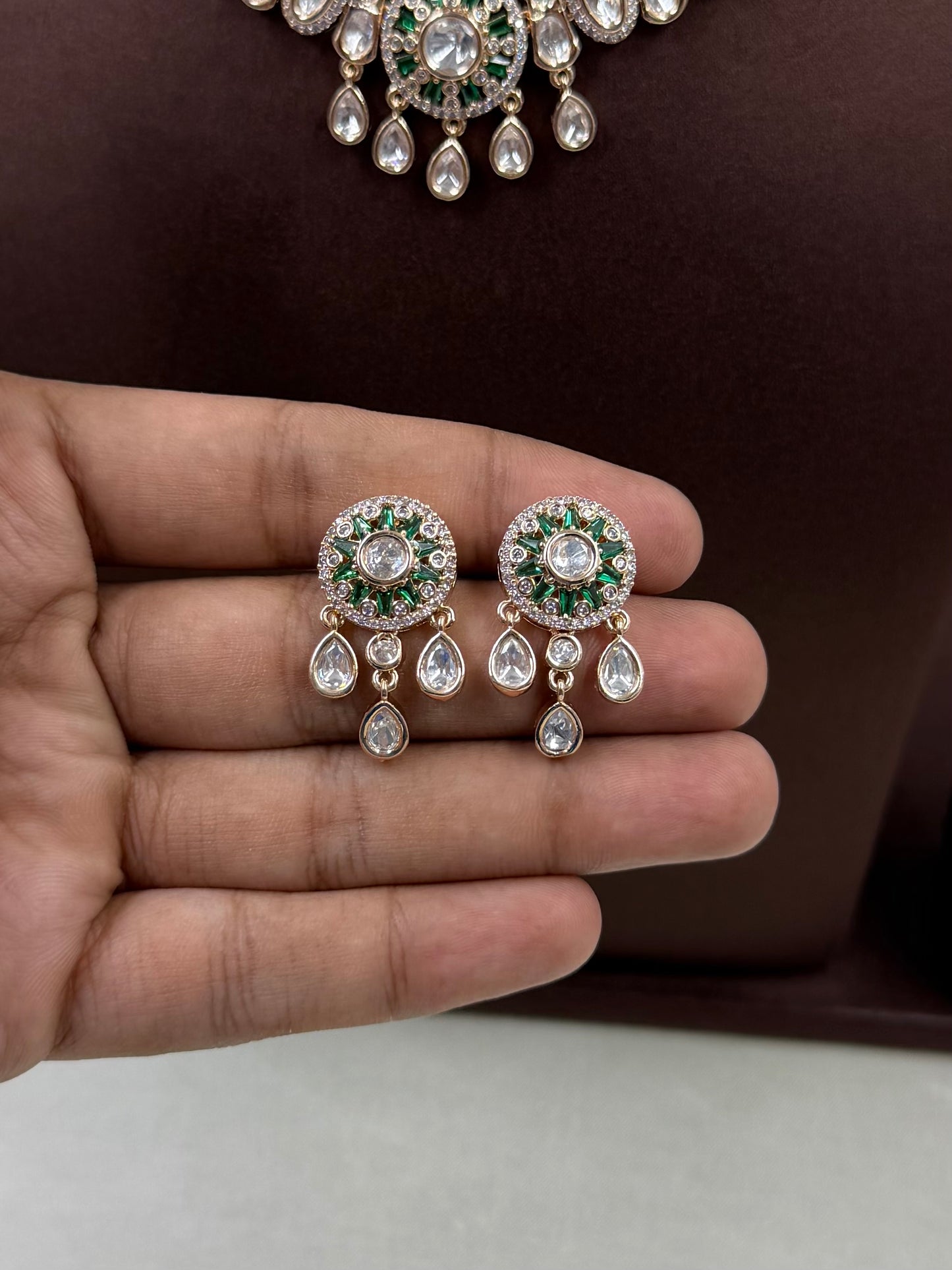 Diya Moissanite Delicate Necklace Set