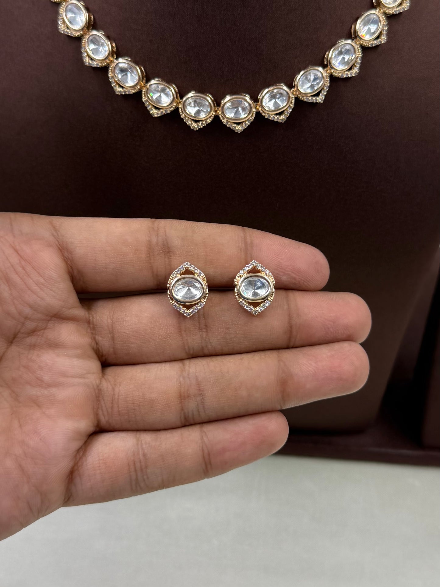 Kiyara Moissanite Delicate Necklace Set