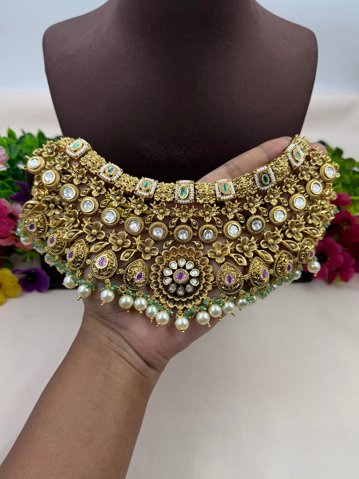 Arshita Heritage Chorski Choker Necklace Set
