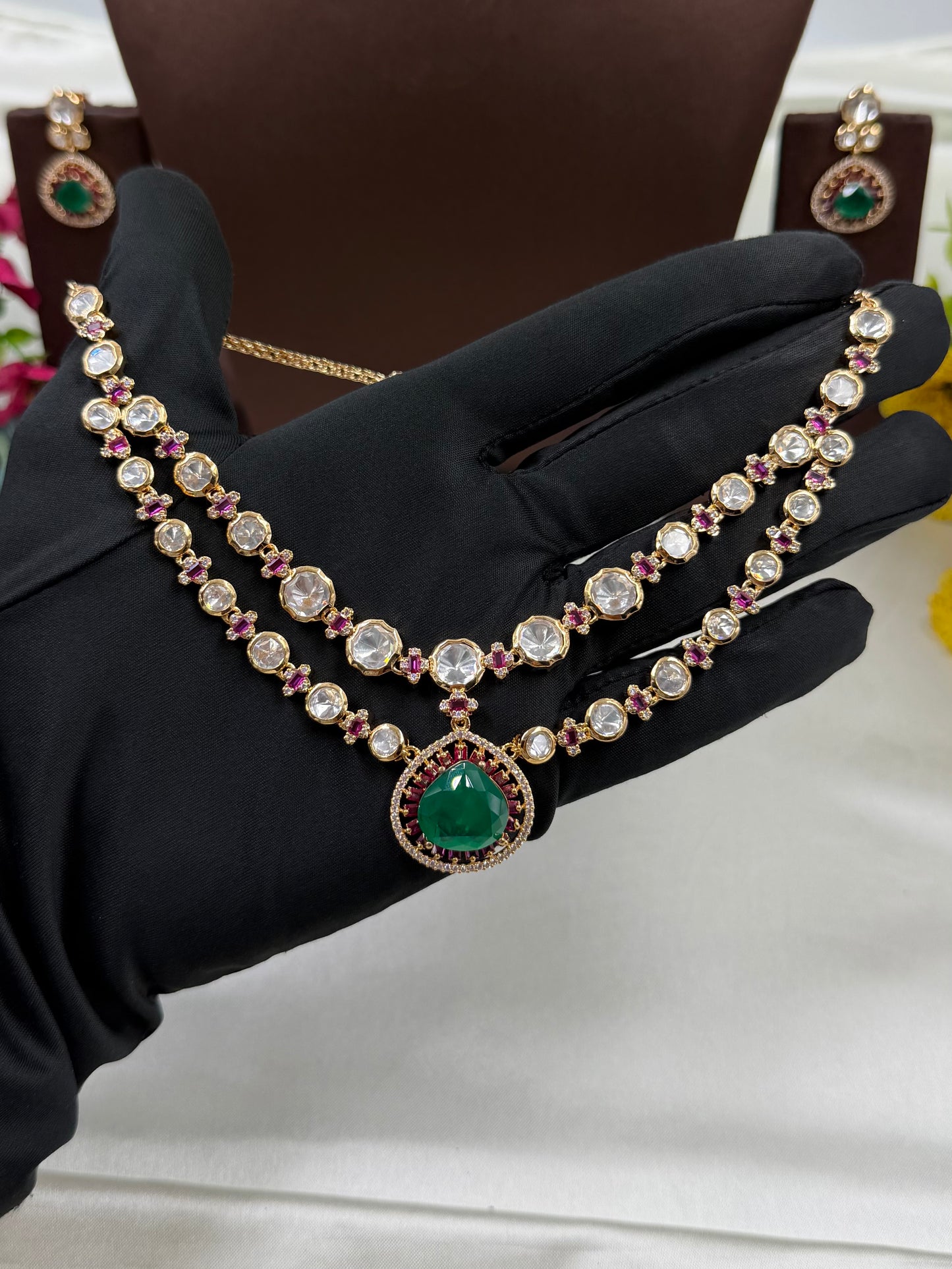 Nalini Moissanite Necklace Set