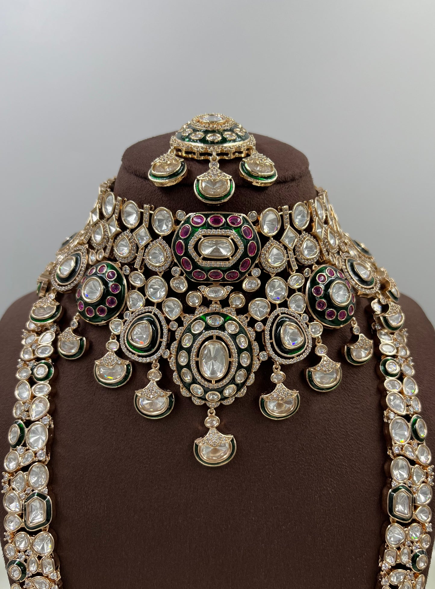 Vaidhi Moissanite Kundan Bridal Set
