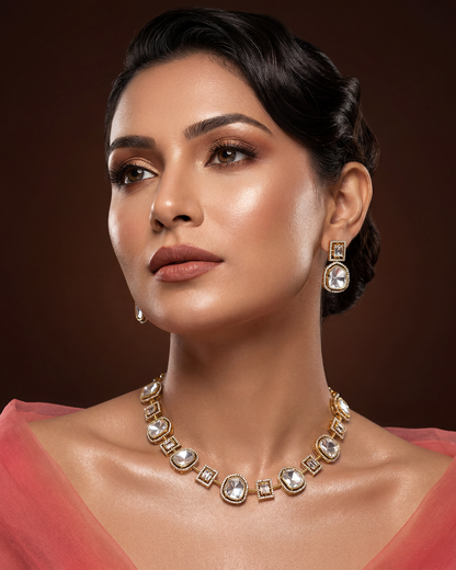 Maahi Victorian Moissanite Delicate Necklace