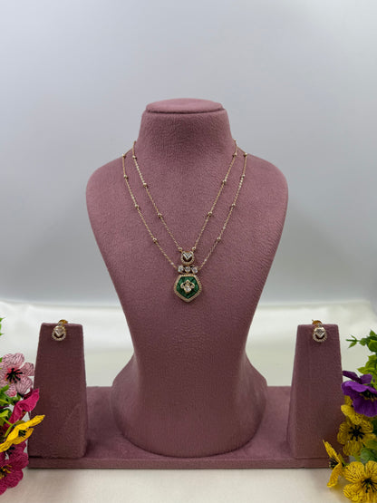 Kavita Moissanite Chain Pendant