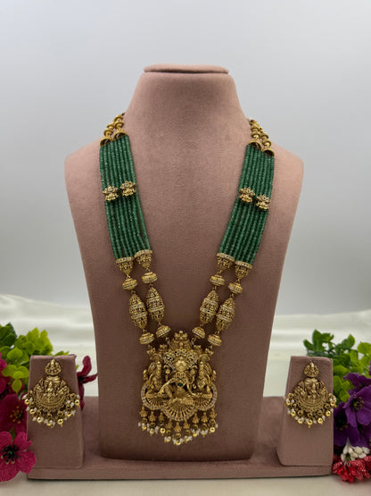 Meenal Premium South Temple Long Necklace Set
