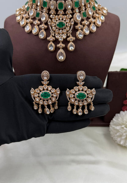 Charita Moissanite Premium Choker Necklace Set