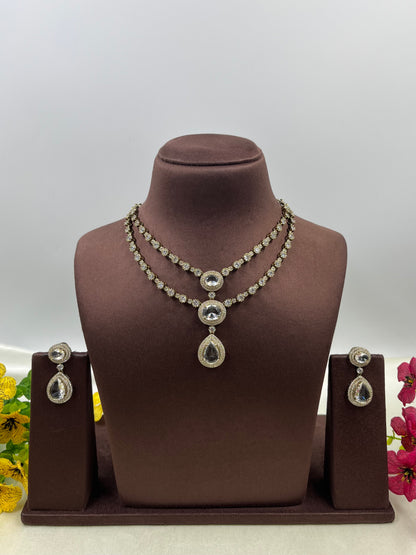 Rose Quartz Victorian Necklace Set