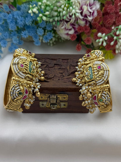 Shreya South Temple Bangles (Openable)