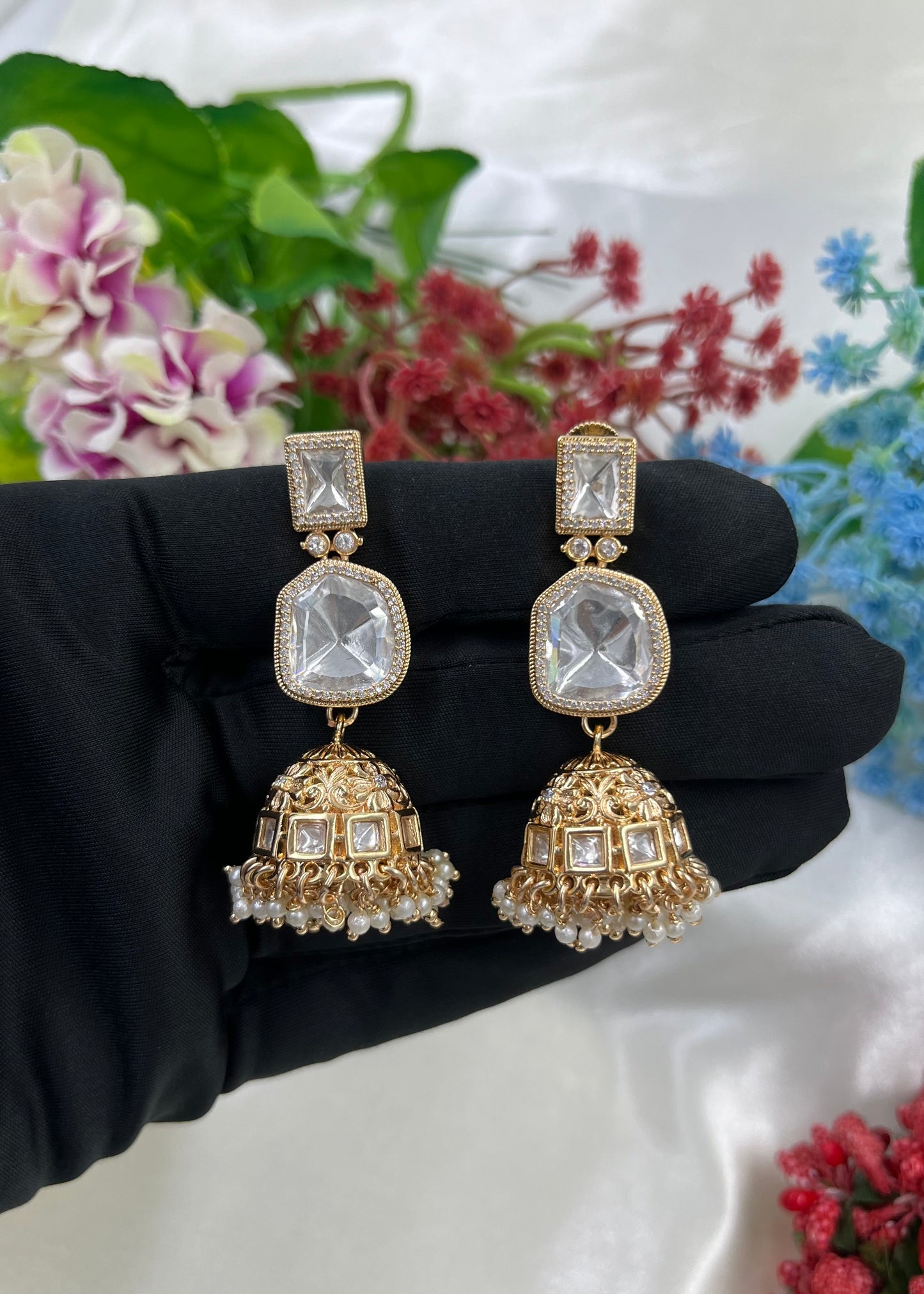 Leele Moissanite Jumka