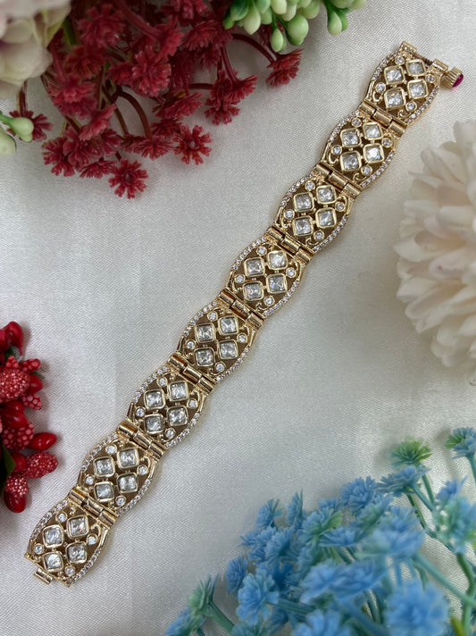 Ruchi Moissanite Kundan Bracelet