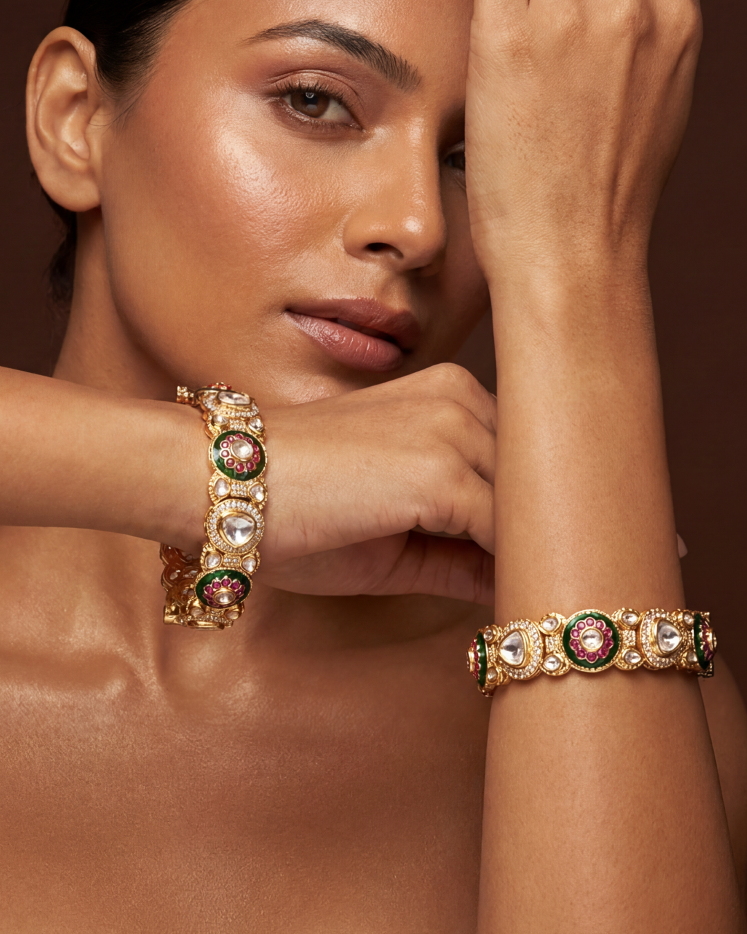 Nirmala Moissanite Bangles (Openable)