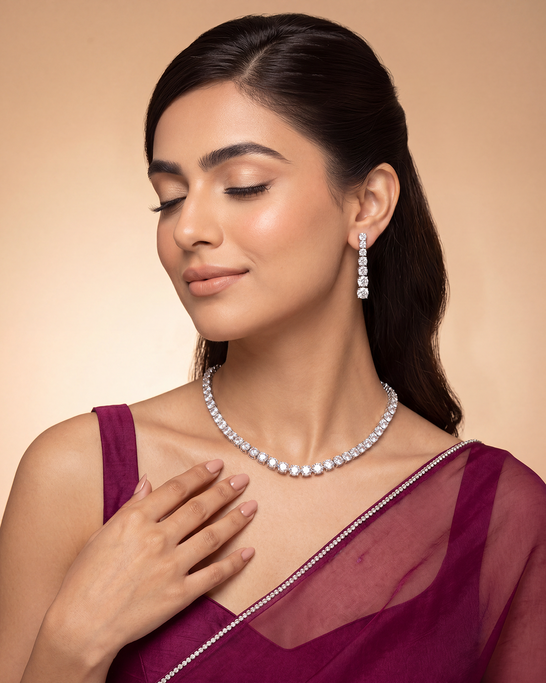 Sophia American Diamond Delicate Necklace
