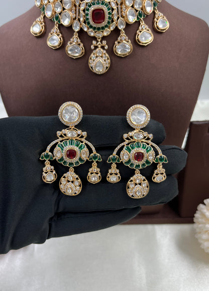 Nayab Moissanite Kundan Choker Necklace